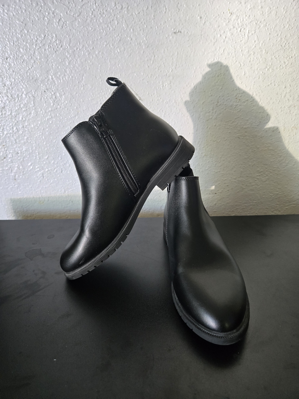 Cat & Jack Kids Black Ankle Zip Boots